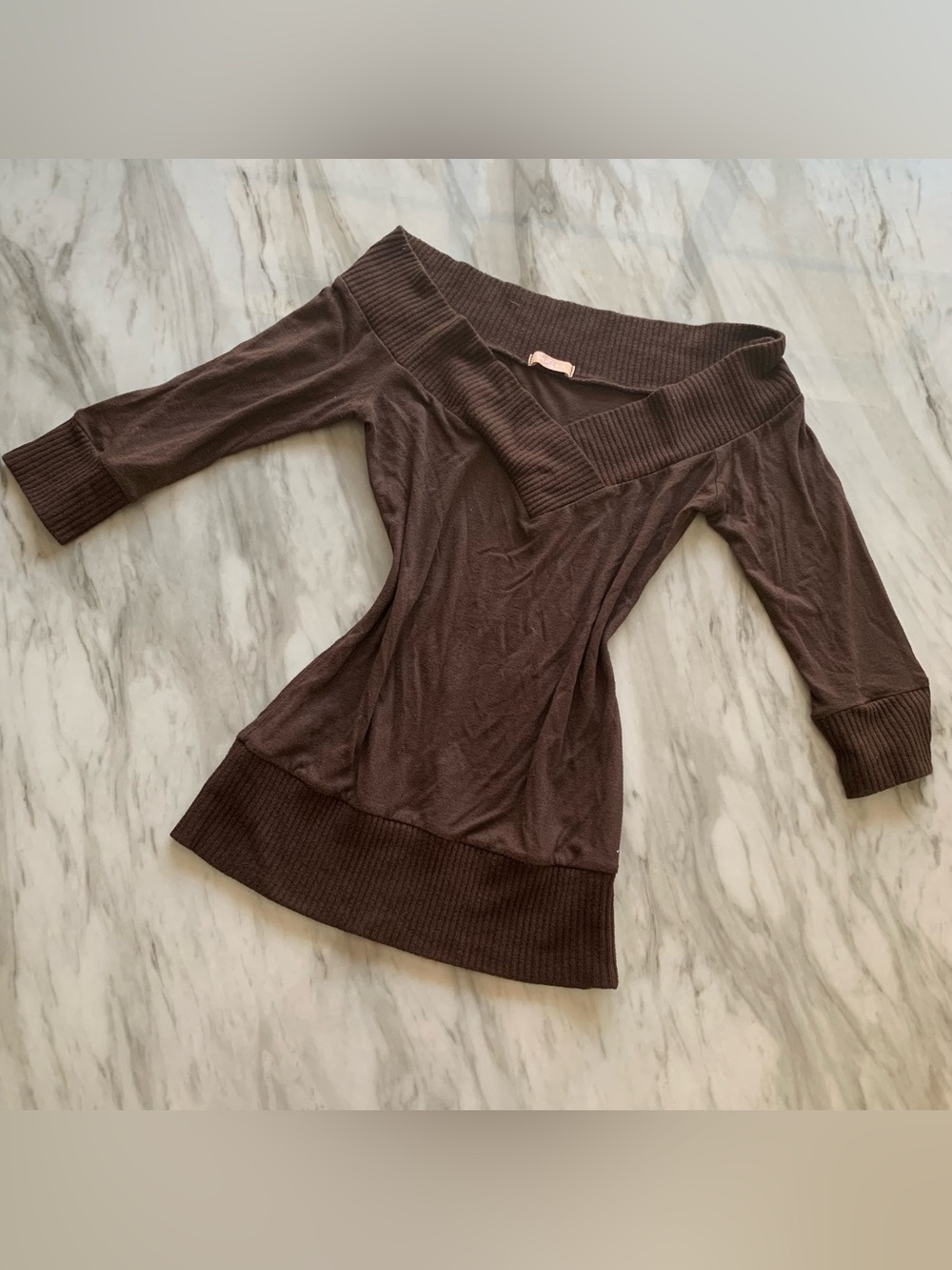 Vintage forever 21 Brown Women's Off-Shoulder  blouse